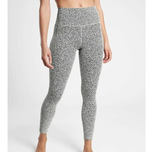 Athleta Salutation Stash Pocket II Textured Tight Black/White Print Size 3X NWT - Picture 1 of 10